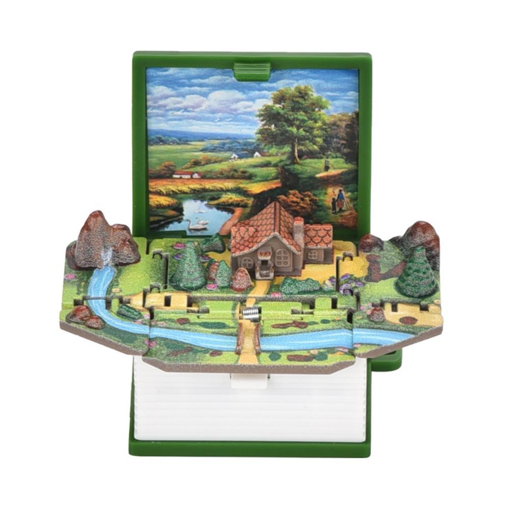 Handheld Game Castle Keyring 3D Book Mini Keyring Creative Folding Book Keychain  Children