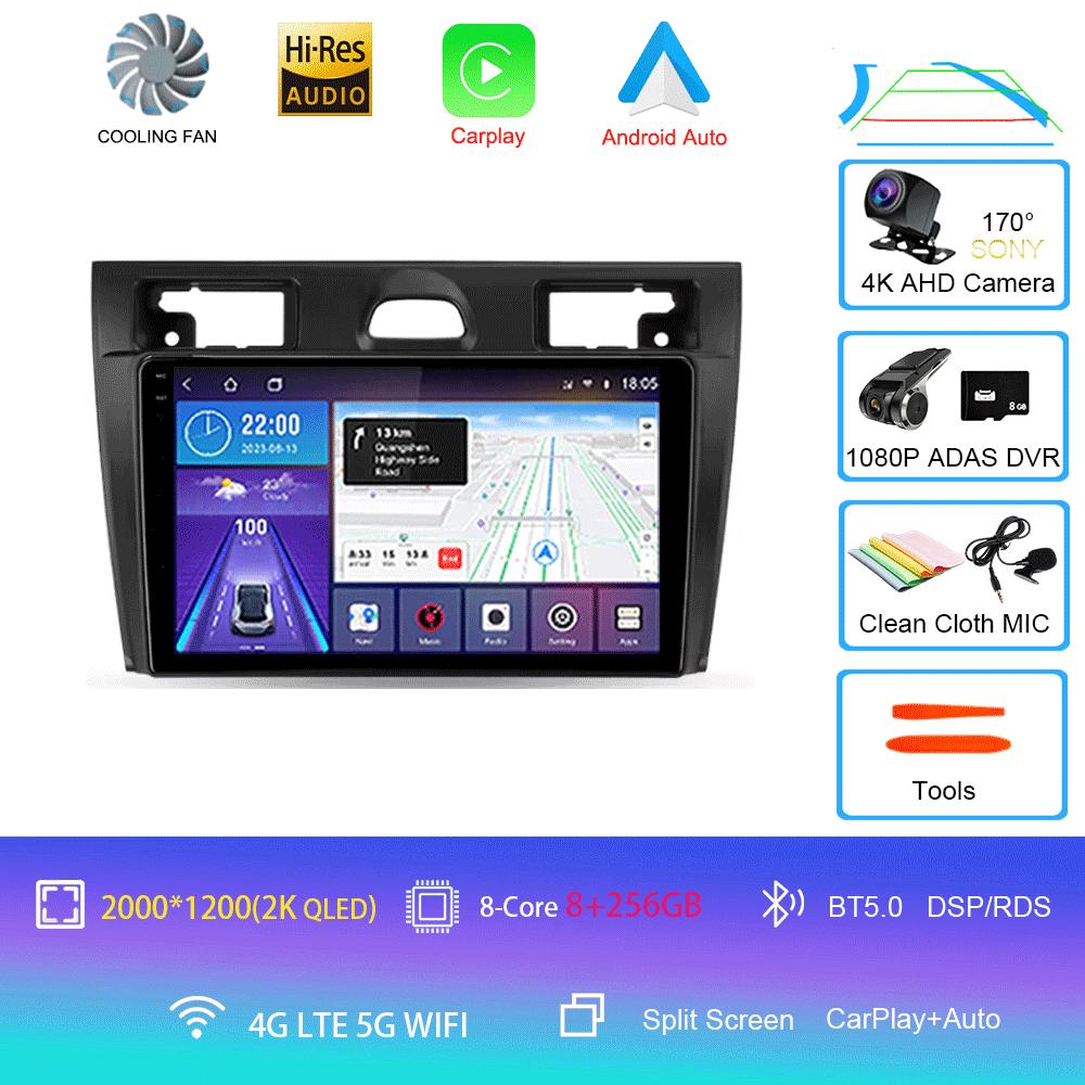 Android 14 For Ford Fiesta Mk VI 5 Mk5 2002 - 2008 Car Radio Multimedia Video Player Navigation GPS No 2din 2 din dvd