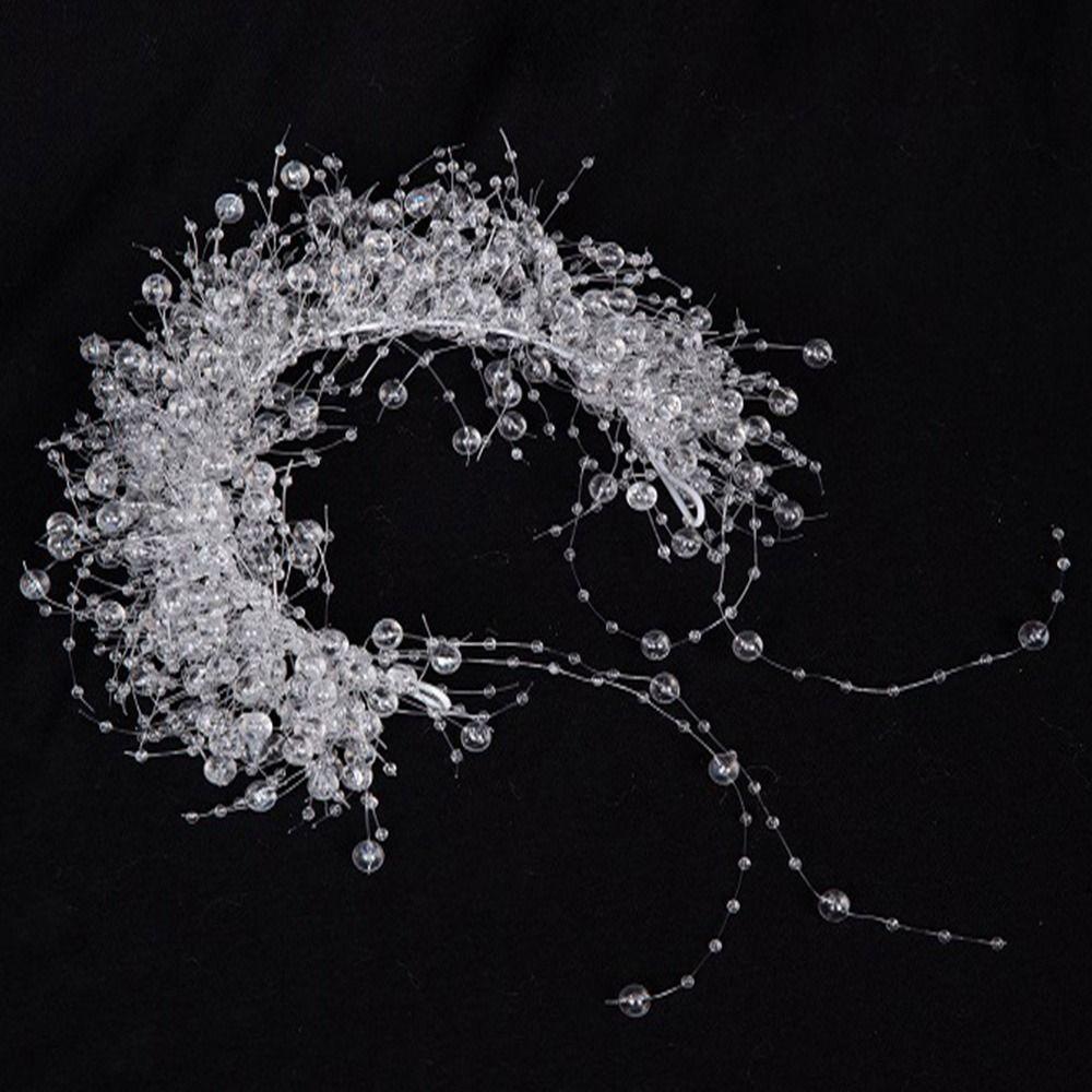 Tassel Bride Headdress Luxury Crystal Beads Hairband Fashion Bridal Headwear  Hair Accessories