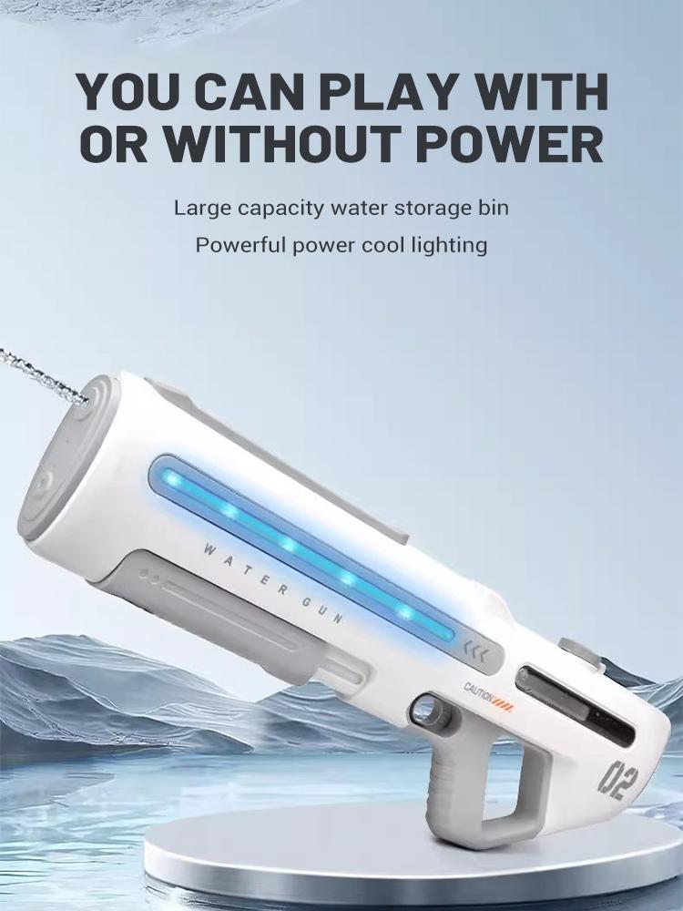 Elektrische Wasserpistolen für Erwachsene, leistungsstarke Spritzpistole, automatische Wasserabsaugung, Wasserblaster, Sommer-Outdoor-Strandspielzeug für Jungen und Kinder, Geschenk