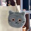 Bag Pendant Cat Plush Coin Purse Animal Cartoon Change Pouch Soft Mini Cat Handbag  Boy