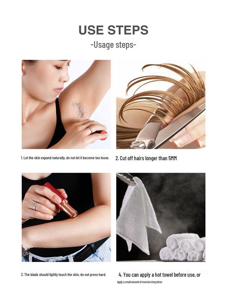 Electric Epilator & Trimmer for Women's and Men's Body & Intimate Areas