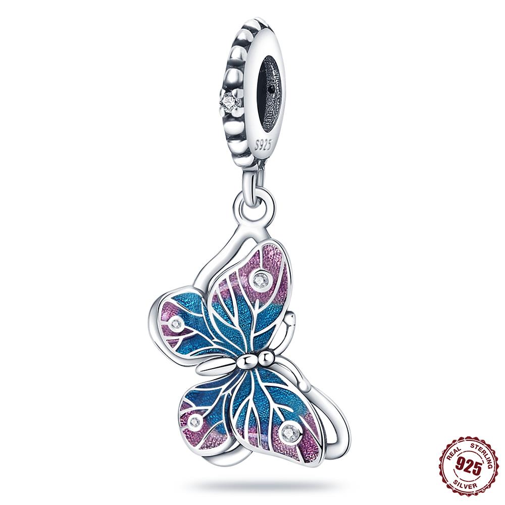 Breloque Thème Papillon Breloques Cuivre 24 Designs Pendentifs Papillon Compatible Avec Authentiques Bracelets Fins Bijoux Femme Cadeaux