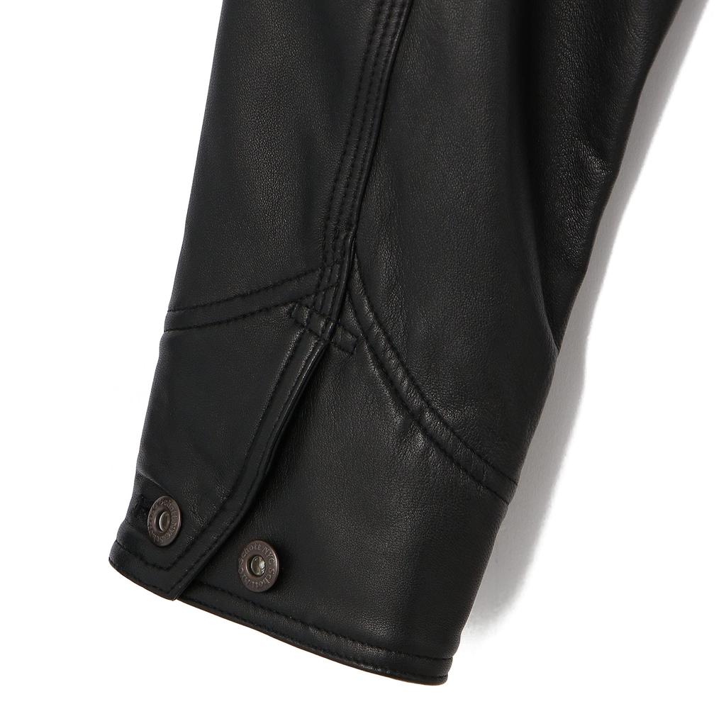 Schott Lamb Leather Coverall 009 Black Jacket, 3111050, Men's XL,