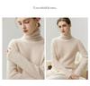 Women's 100% Pure Cashmere High Neck Sweater - Soft, Skin-Friendly, Loose Knit for Autumn/Winter