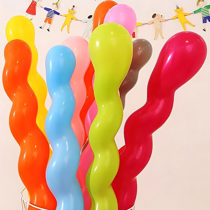 Spiral Twist Balloon Long Balloon with Random Color Inflater Kit for Party Decorations Gender Reveal Festival Event Supplies ZYF
