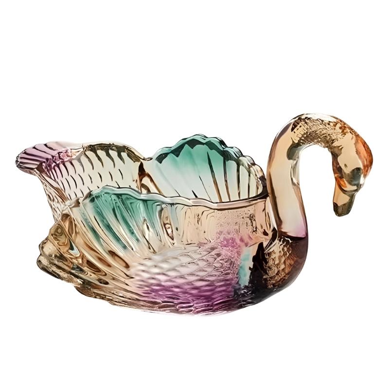 Glass Crystal Candy Plate,Decorative Candy Dish Glass Crystal Candy Bowl Nut Cookie Fruit Bowl Jewelry Tray for Women
