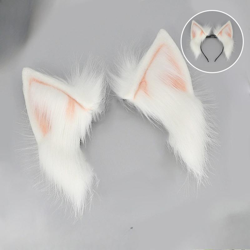 Rechargeable Plush Cat Ears Hair Accessory Cosplay Exhibition Movable Realistic Fox Ear Detachable Electric Headband Animal Ears