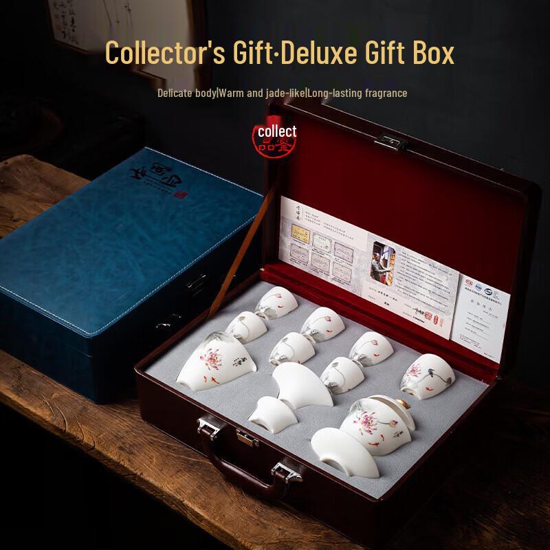 Mo De Lan Ka Gold-Painted White Porcelain Lotus Tea Sharing Pitcher