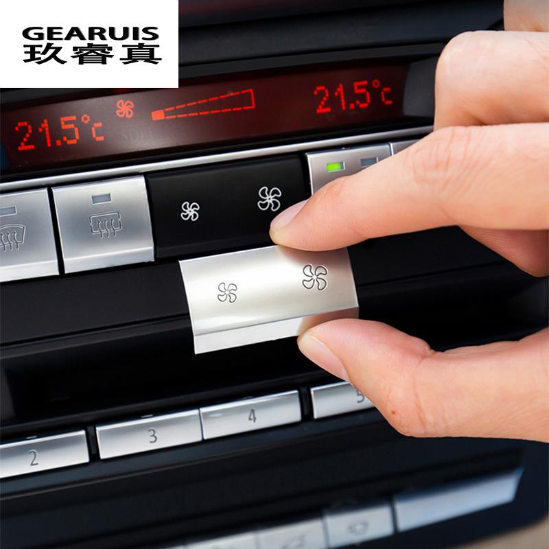 Car Styling Wind Volume Air Conditioning Switch Fan Buttons Covers Trim Stickers For BMW X5 X6 E70 E71 E72 Interior