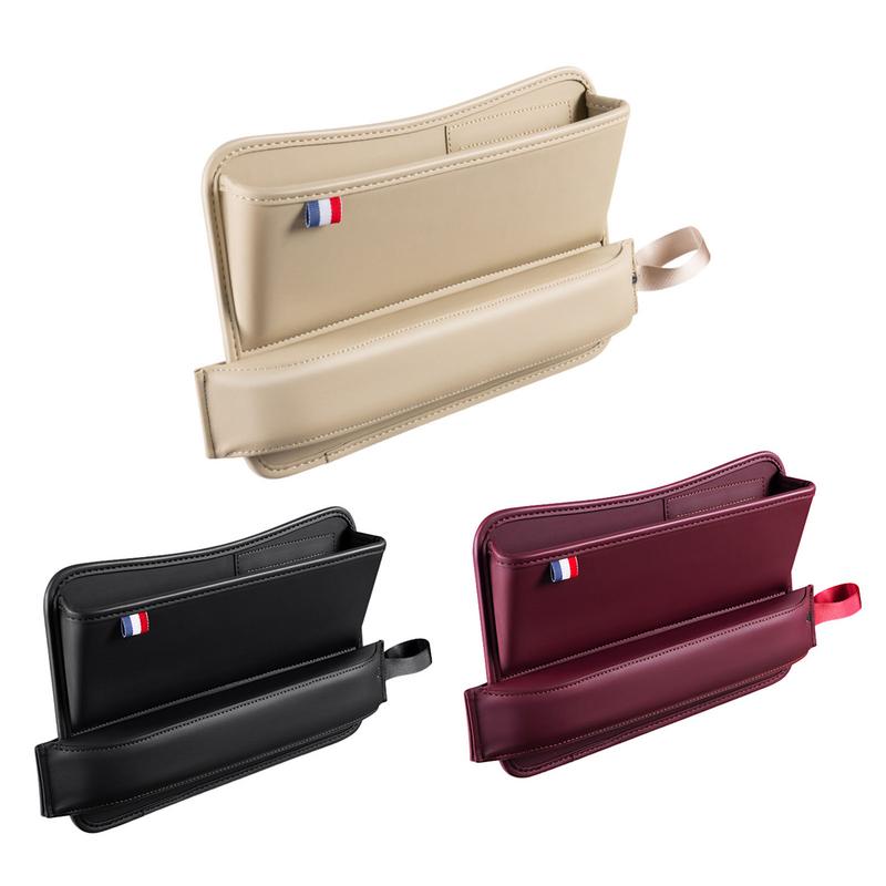 

Leather Car Seat Gap Slot Storage Box Plug Filler Crevice Phone Holder Organizer Interior Slot Box Decoration