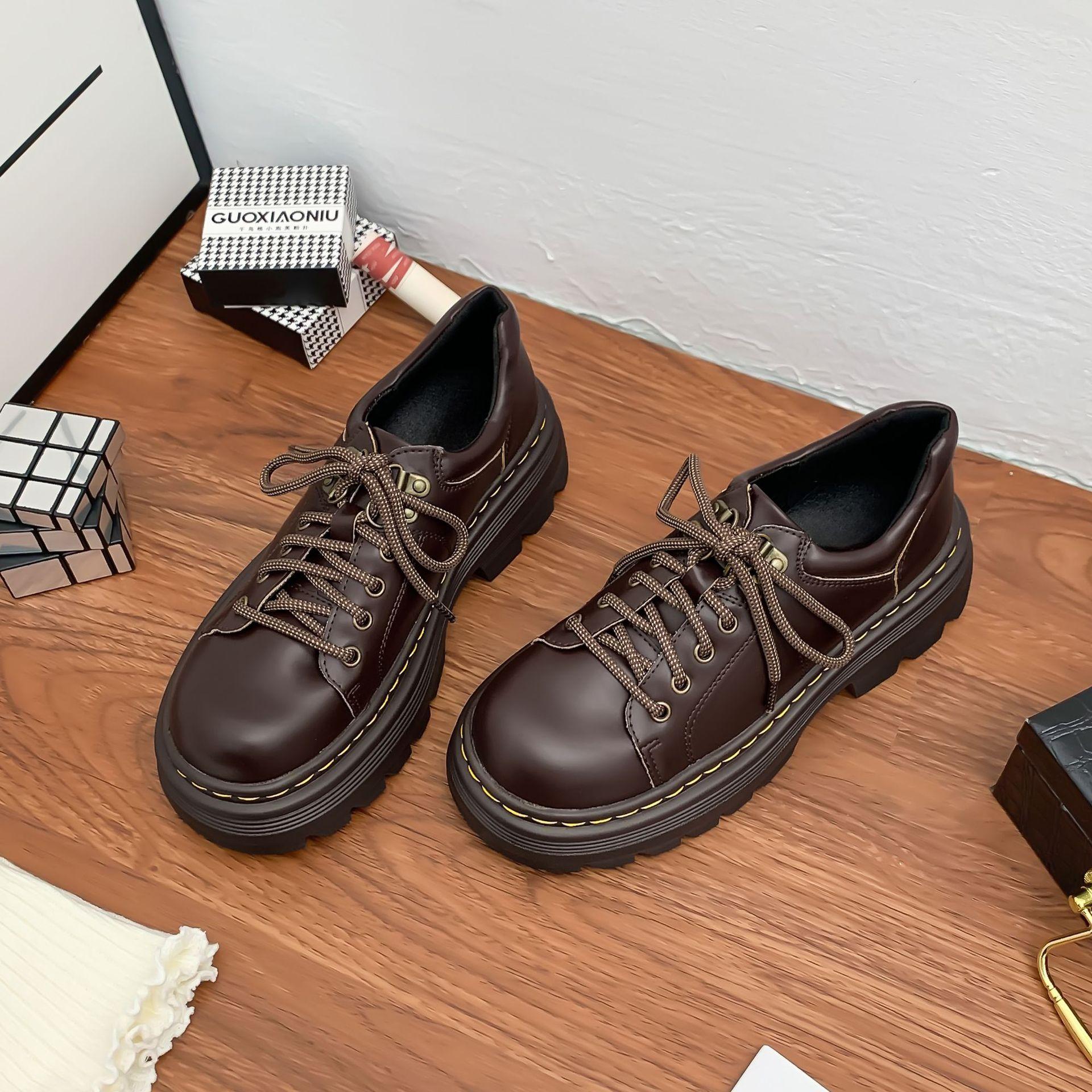 

Виноградная мать зима новые толстоподошвенные маленькие кожаные туфли женские небольшое увеличение роста униформа кожаные туфли женские корейская версия лоферы дети 40 коричневый