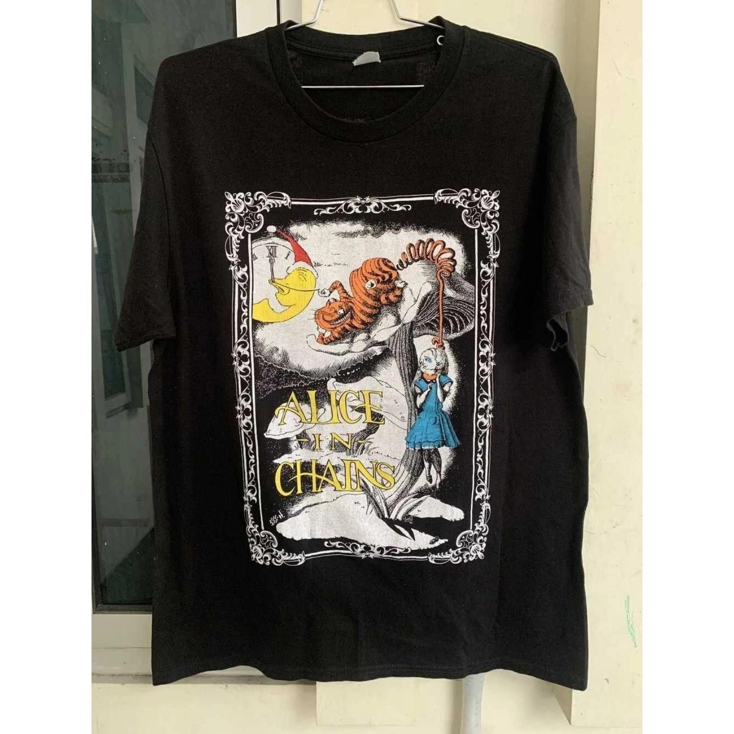 Band T-shirt X Retro Alice s Prisoner Band T-shirt Retro Commemorative T-shirt Daily Outdoor Men s Women s Fan Printed T-shirt S чёрный