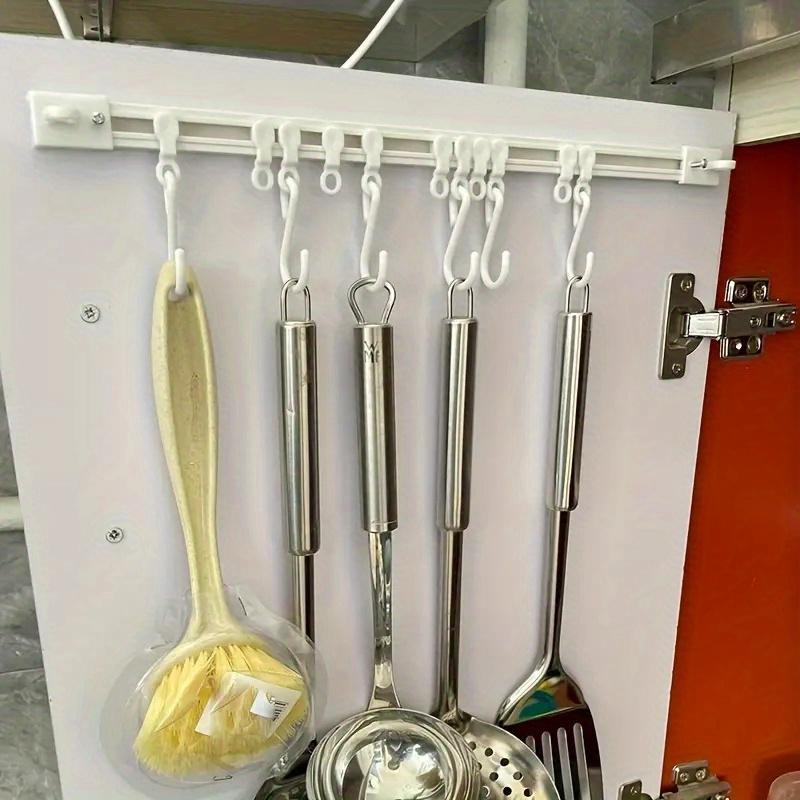 Klebe-Küchenregal mit Schiebehaken für einfache Organisation und Platzersparnis - Kein Bohren erforderlich, Weihnachtsaufbewahrung