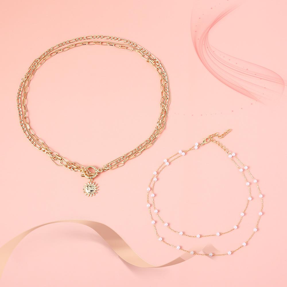 Sun Pearl Multi-Layer Necklace