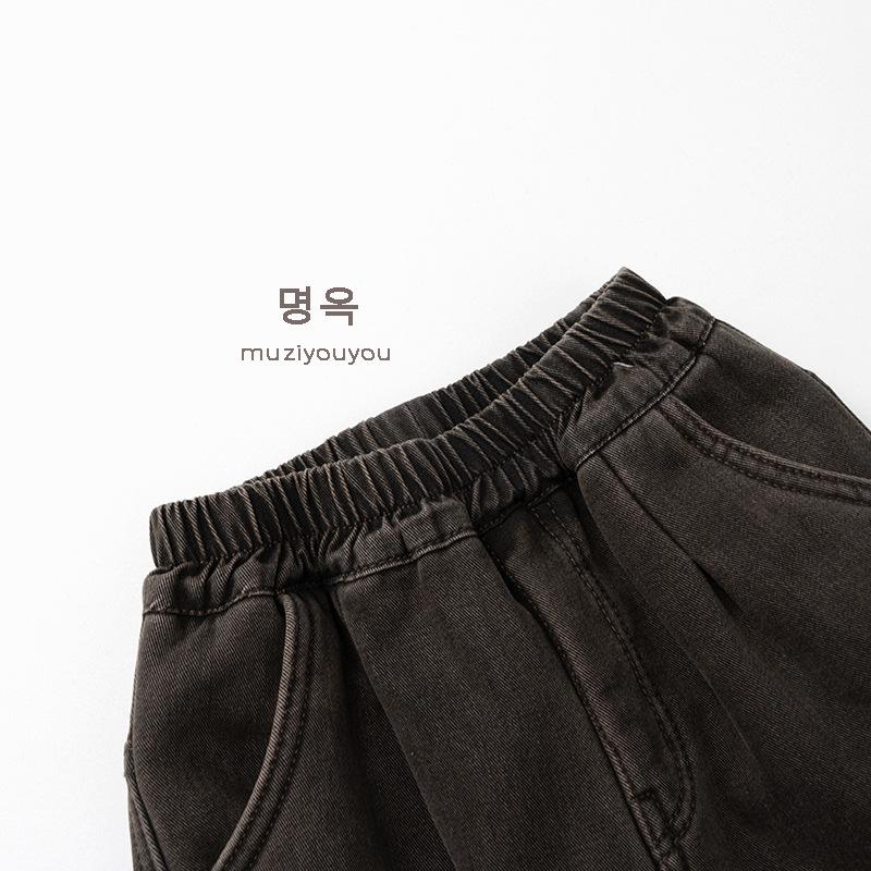 Thick Fleece Lined Kids Long Pants Unisex Boys Girls Warm Casual Winter Trousers
