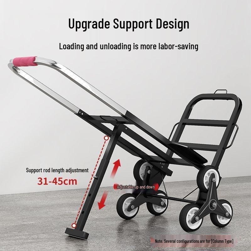 Carrello Manuale Pieghevole Portatile per Scale per Carichi Pesanti – Carrello Portabagagli Conveniente e Compatto