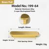 Aluminum Alloy Door Handles Gold Brushed Drawer Knobs Modern Cabinet Pulls  Furniture Hardware
