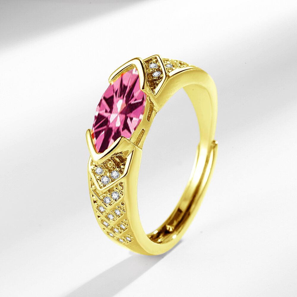 2026 Light Luxury Open Temperament Horse Eye Zircon Ring Female Tide Super Fairy Index Finger Ring