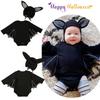Boys And Girls European And American Style Halloween Batman Hat Long Sleeve Jumpsuit Set