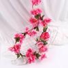 DIY Artificial Garland Sakura Wedding Party Supplies Arch Layout Decoration Home Decoration Flower Vines Cherry Blossoms