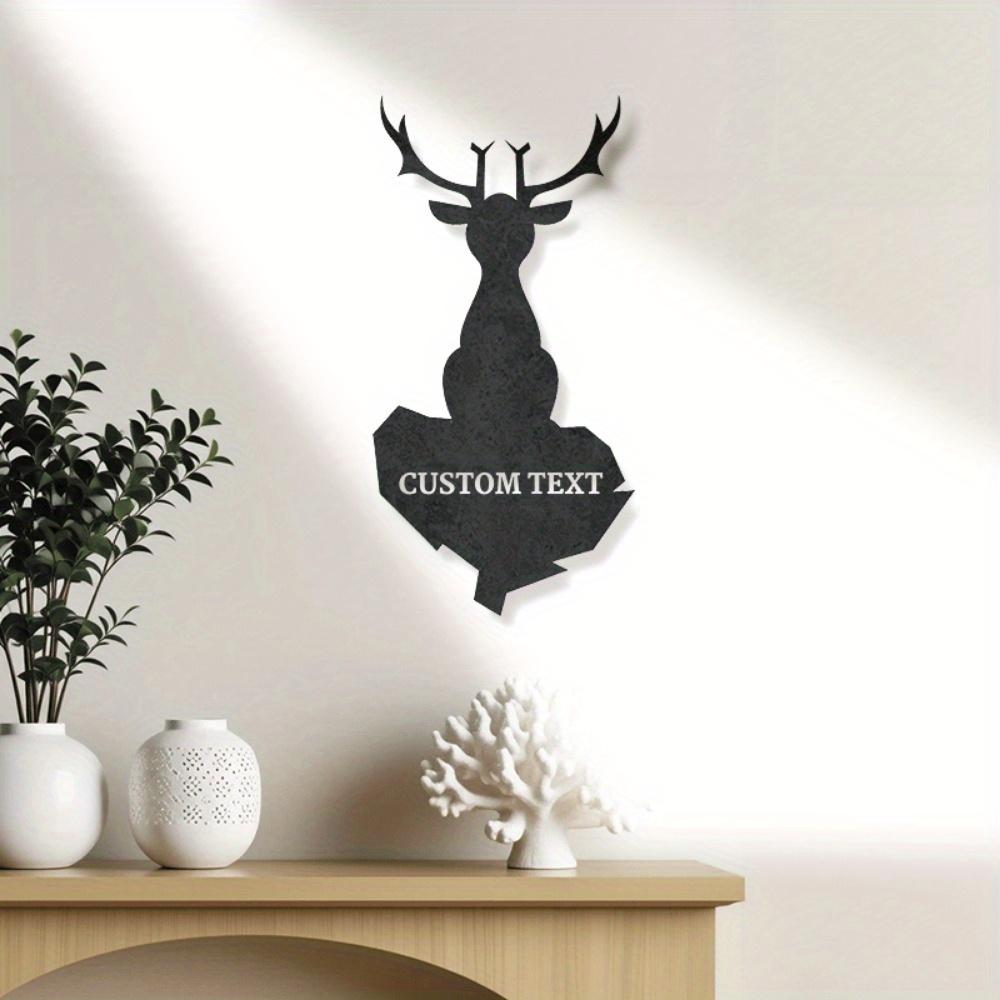 Exquisite Personalized Antique Deer Head Metal Wall Decor All Weather Garden Art Charming Gift