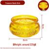 Crystal Treasure Bowl: Glazed Wealth Attraction Decoration for Living Room, Entryway, Shop Opening, and Housewarming Gift
