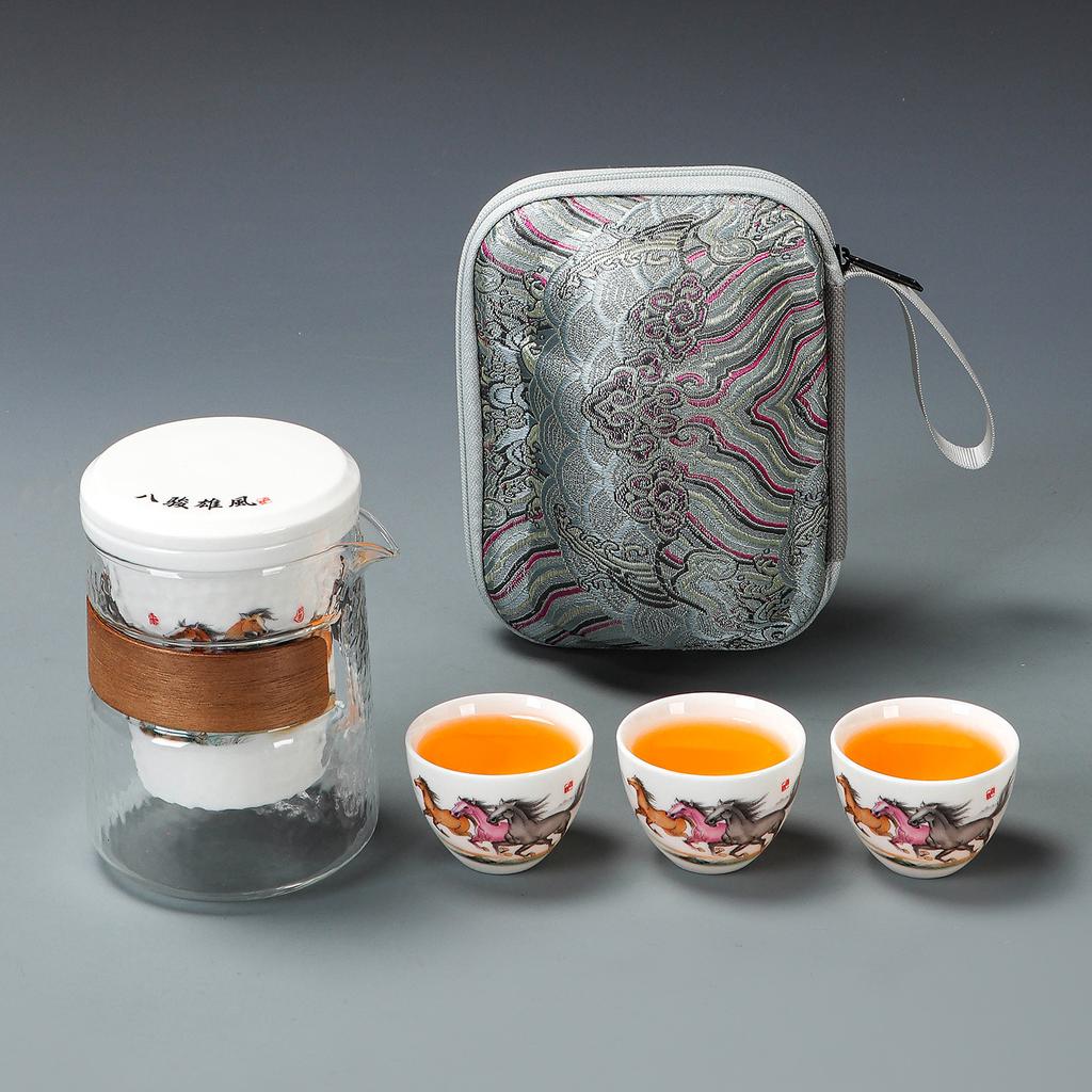 Travel tea set Outdoor portable express cup set Household Kung Fu tea set Opening event souvenir