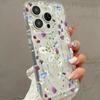 Flower Printed Simple Transparent Phone Case For iPhone 17 16 15 14 13 12 11 Mini Pro Max X XR 8 7 Plus SE 2 Soft Back Cover