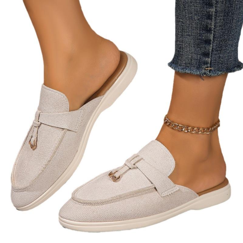 Slippers Spring Women's Buns Half Slippers One Foot Muller Lazy Shoes Half Slippers