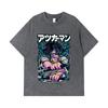 275 GSM Washed T-shirts 100% Cotton Attack on Titan V7 Levi Print Unisex Heavy Cotton T Shirt