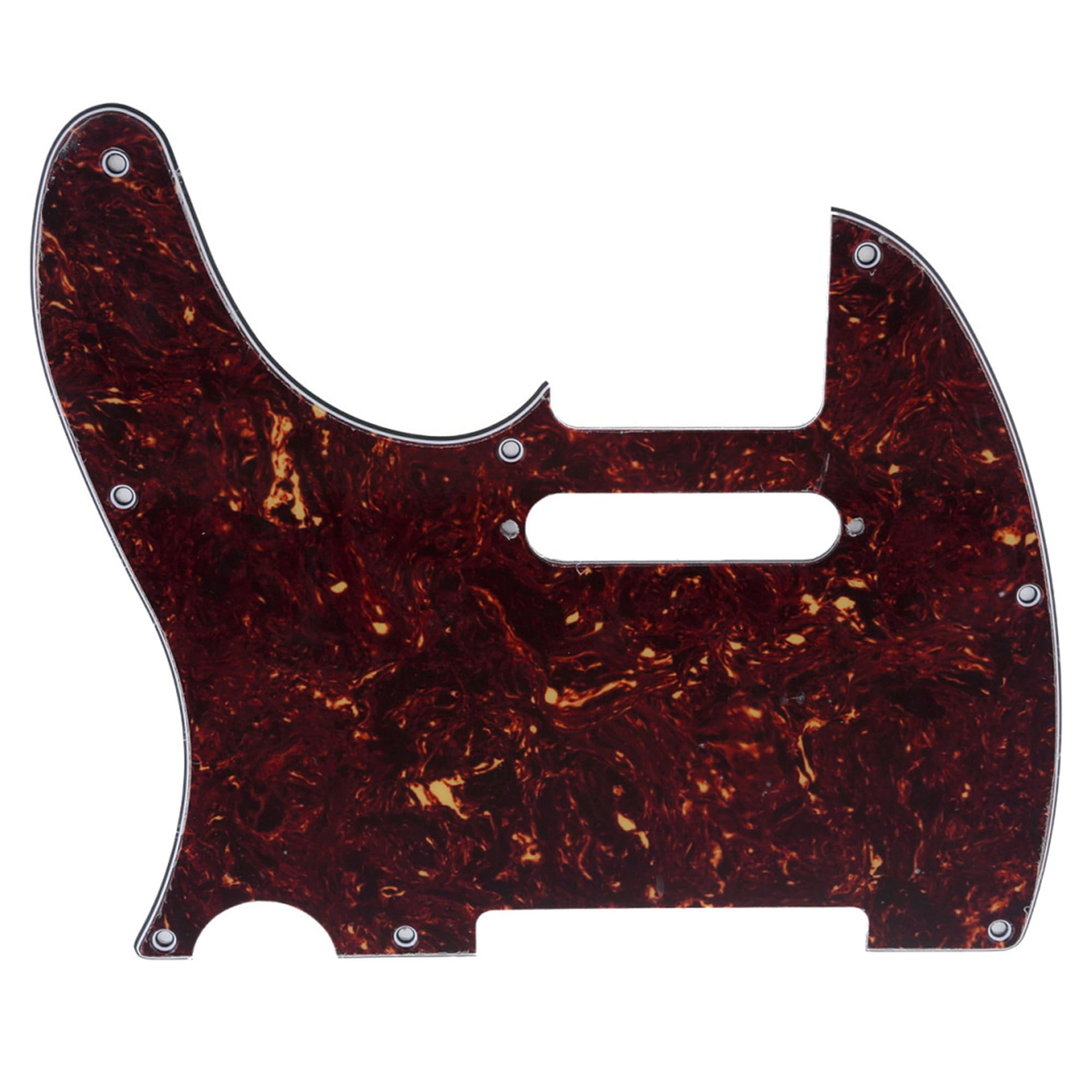 Musiclily Леворукий пикгард для Telecaster (Американский/Мексиканский), 4-слойный черепаховый
