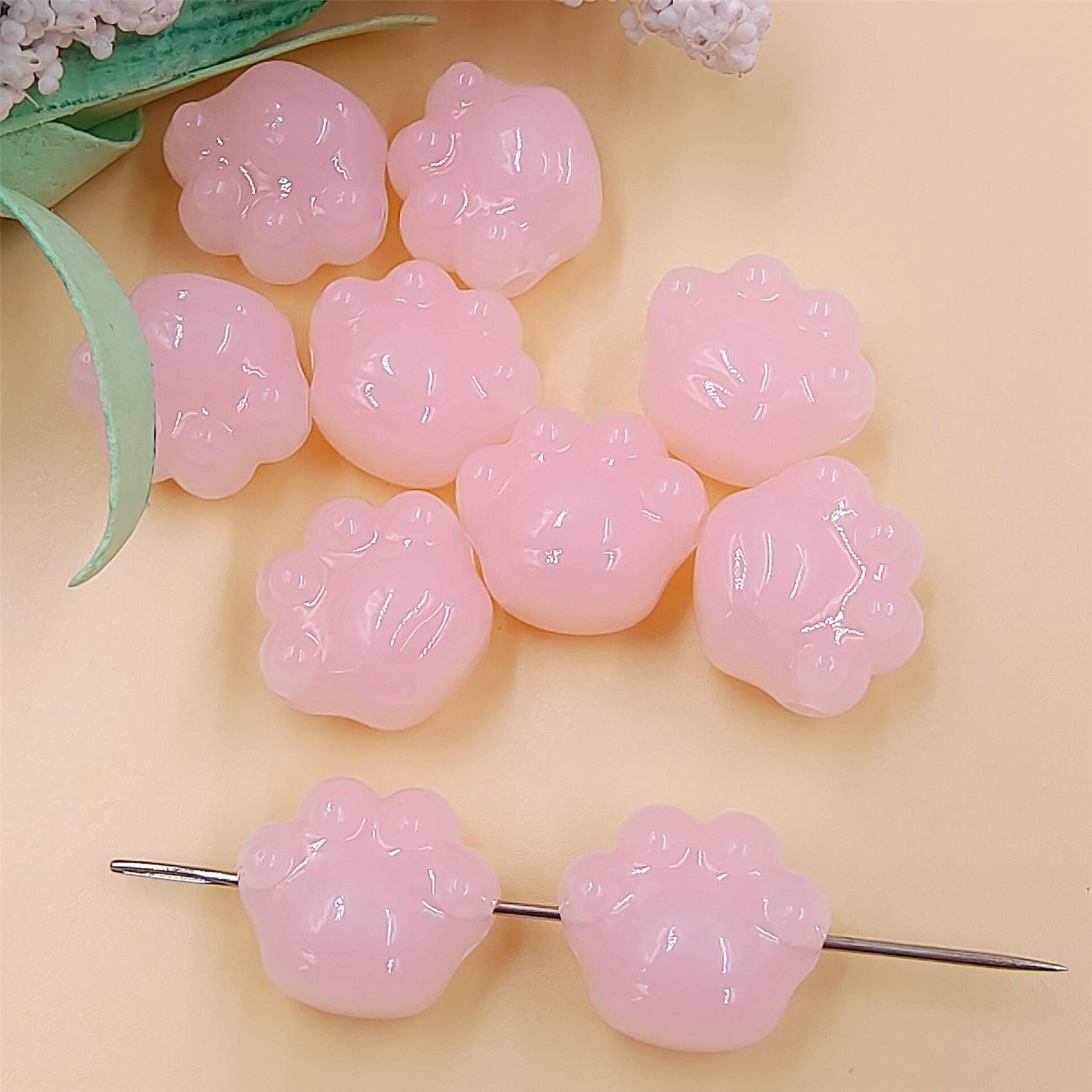 

Милые 10 шт. ярких цветов, милые ювелирные изделия ручной работы, браслет «сделай сам», бусины в форме медвежьих лапок, модный подарок, ожерелье из макарон