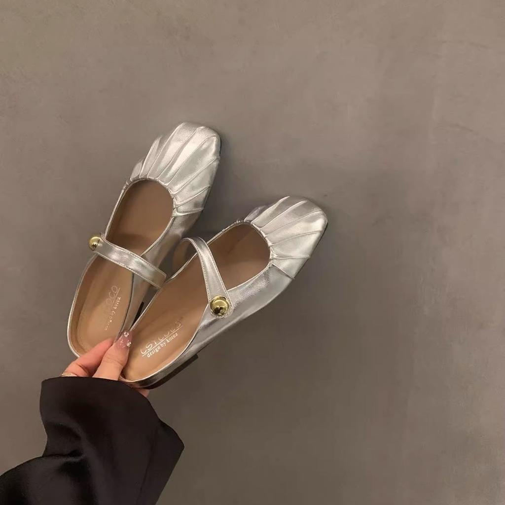 Baotou half-drag flat sandals women's summer wear 2025 new Mary Jane single shoes with skirt cool slippers