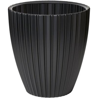 Flower Pot - GARDEN ID - Fancy - 40 X 42 Cm - For Garden, Balconies or Interiors - Black