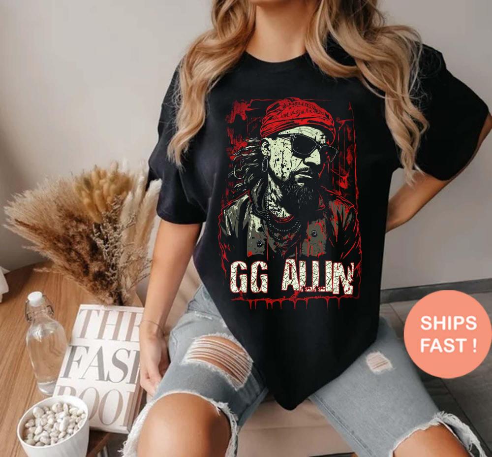 GG Allin Band Tshirt Rock Pattern Tshirt Concert Tshirt Punk Band Tshirt Music Enthusiast Gift Rock Tshirt Unisex Tshirt S