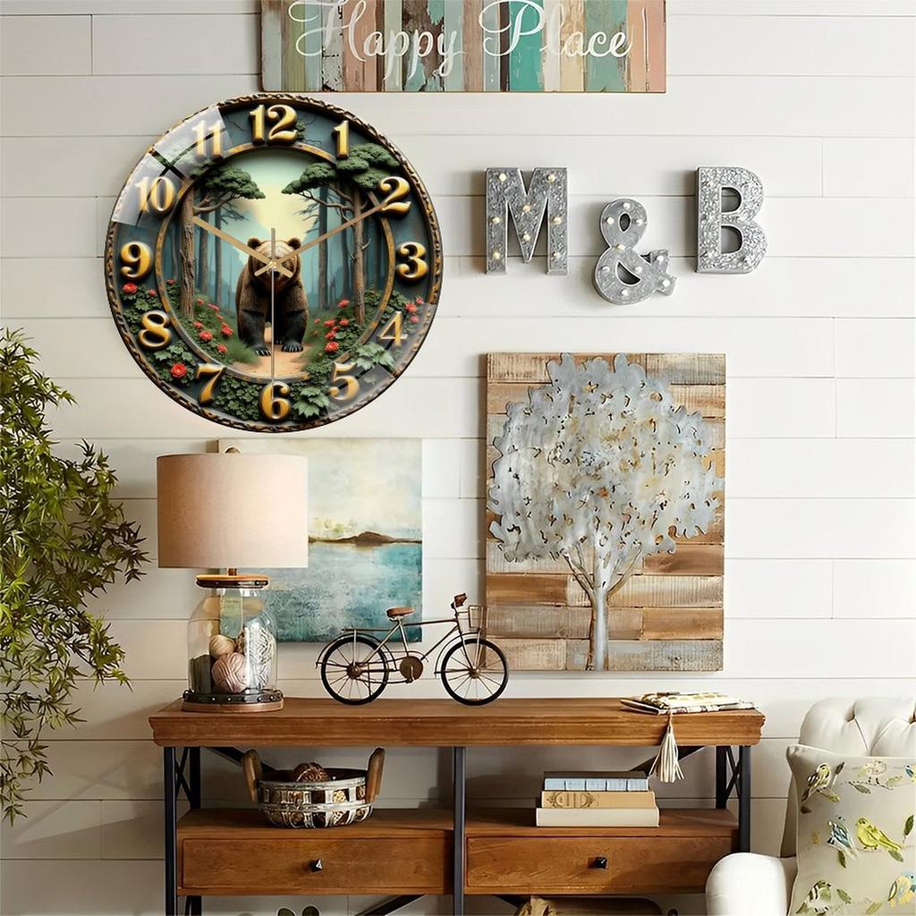 Large 12 Inch Glass Wall Clock with a Design that is Both Modern and Timeless