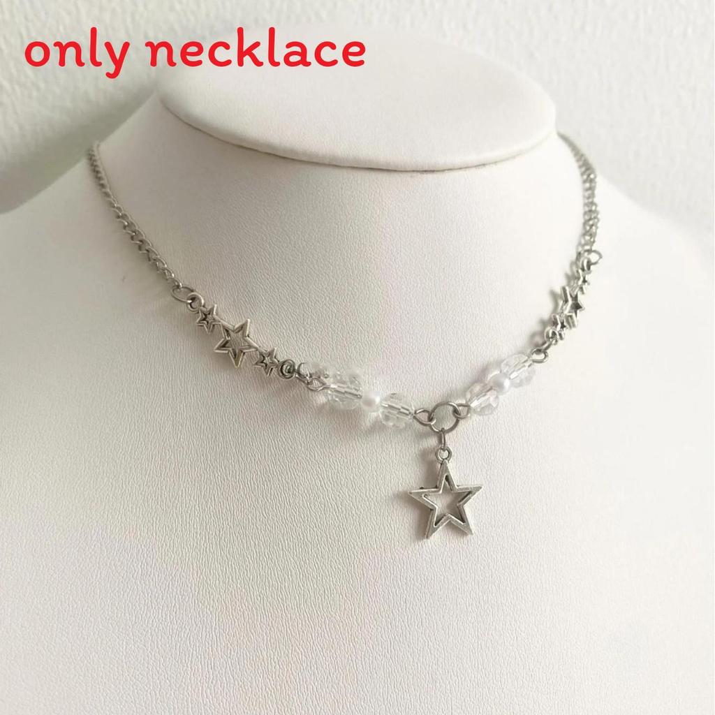 Y2k Star Pendant Necklace With Alloy Geometric Charm For Fashion Women