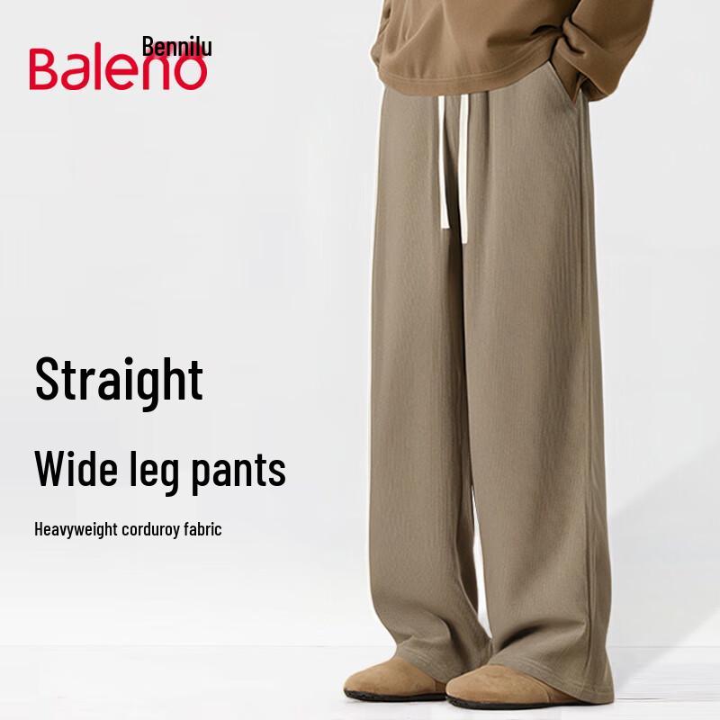 

Baleno Men s Corduroy Wide-Leg Casual Pants M