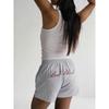 High Waist Embroidered Striped Loose Casual Shorts Women's 100% Cotton Fashion Korean Style Straight Leg Pants Single Wear Summer Shorts