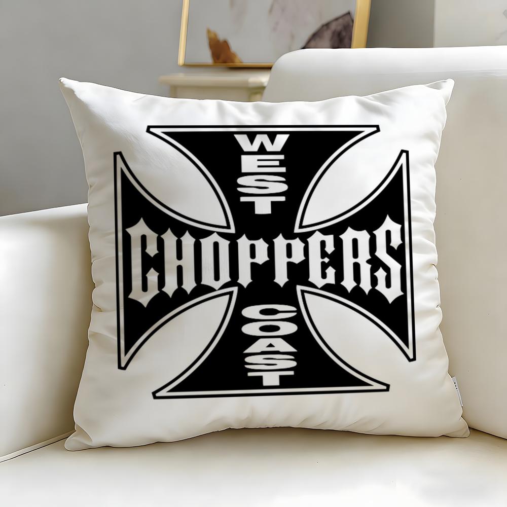 Stylish Wwcc West Coast Choppersiou Cushion Cover Soft  EasyWash Pillow Case  Versatile for Couch Bed Travel and Office