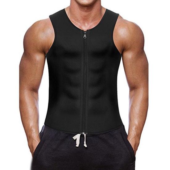 Men Fitness Vest O-neck Sleeveless Zipper Placket Protection Vest Muscle Defining Vest Safety Pullover Tank Tops