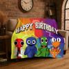 3D R-Rainbows Friends Cartoon Game Flannel Blanket Soft Warm Throw Blanket for Bedroom Living Room Bed Travel Camping Picnic