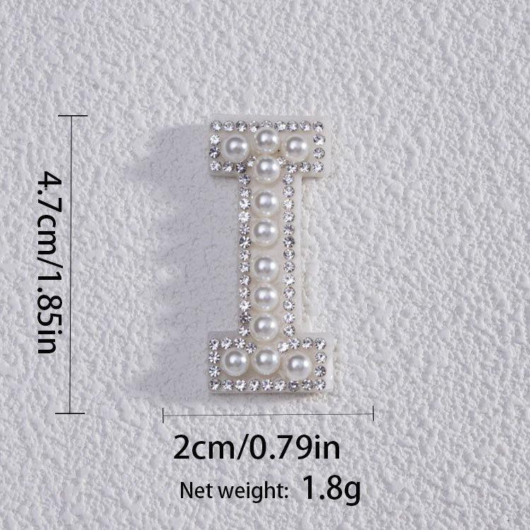 

2PCS Self Adhesive Pearl Rhinestone Letter Patches A-Z Letter Stickers Glitter Alphabet Appliques Sticker for DIY Clothes Bags