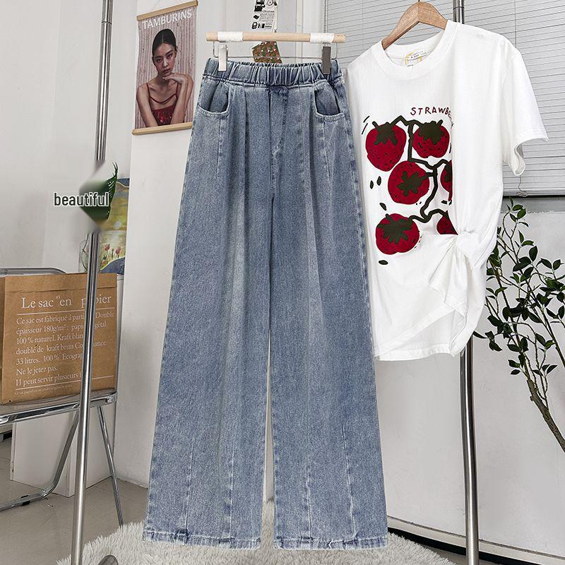 Plus Size Women s Summer Lightweight Elastic Waist Wide-Leg Harem Pants 3XL, 141-160 Jin