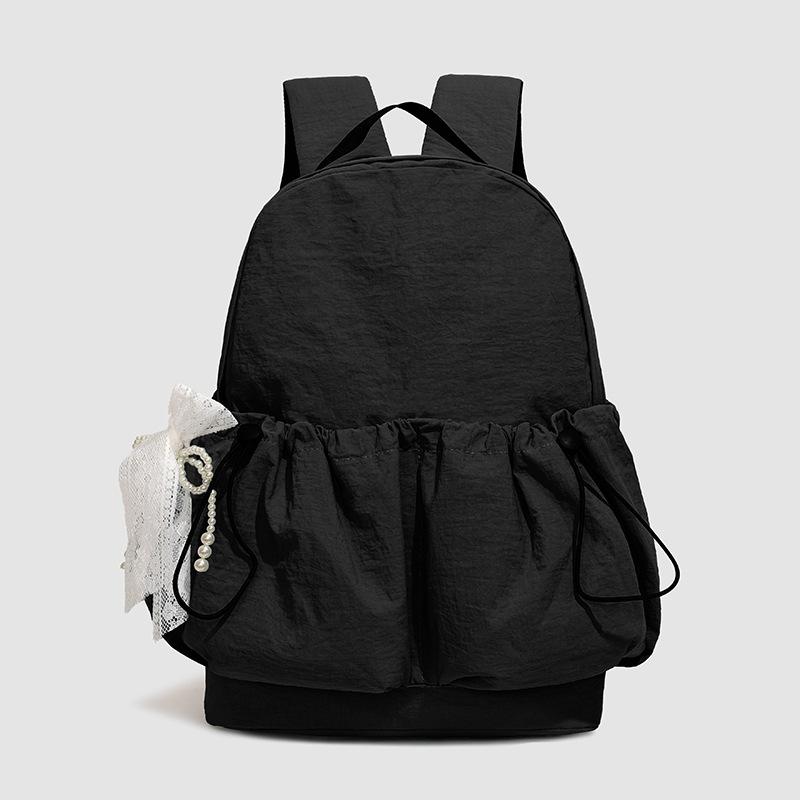 Schoolbag Korean version niche nylon backpack travel outdoor backpack simple, lightweight and versatile large-capacity student schoolbag spot