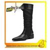 2025 Autumn Retro Chunky Heel Women's Knight Boots - Pointed Toe, Ruched Slouch, English Western Style High Boots