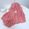 Cotton And Linen Solid Color Thickened Scarf Oversized Soft Women'S Shawl Warm Korean Version Of Fashion Silk Scarf