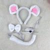 Animal Cosplay Costume Child Mouse Cosplay Set Including Headband Tail Bowtie and Nose