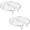 Pack of 2 Stainless Steel 7 Inch Air Fryers Rack for Cooking Round Steaming Basket Tray Nonstick Dehydrator Racks